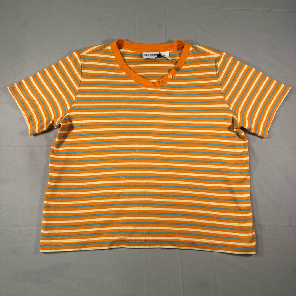 Breckenridge Orange and Yellow Striped Tee